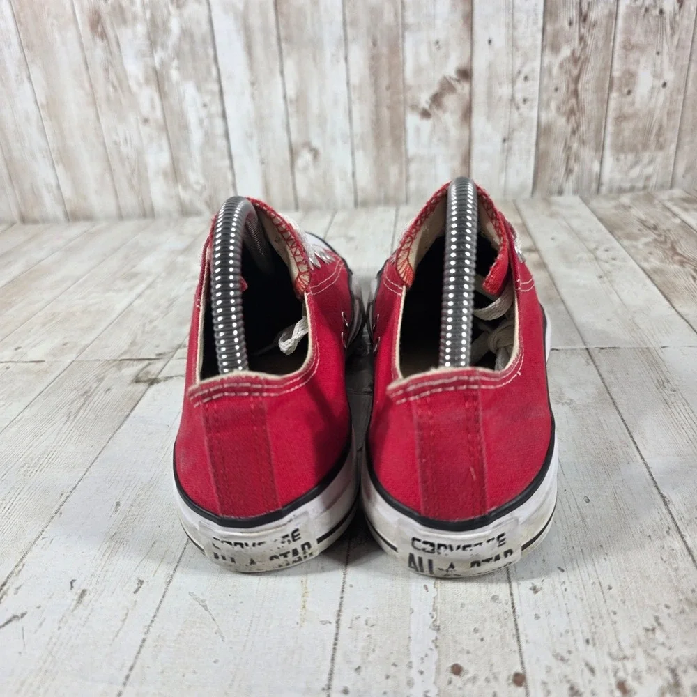 Converse Chuck Taylor All Star Low Top Red Canvas Sneakers M9696 Womens 8 Mens 6 - Picture 3 of 8